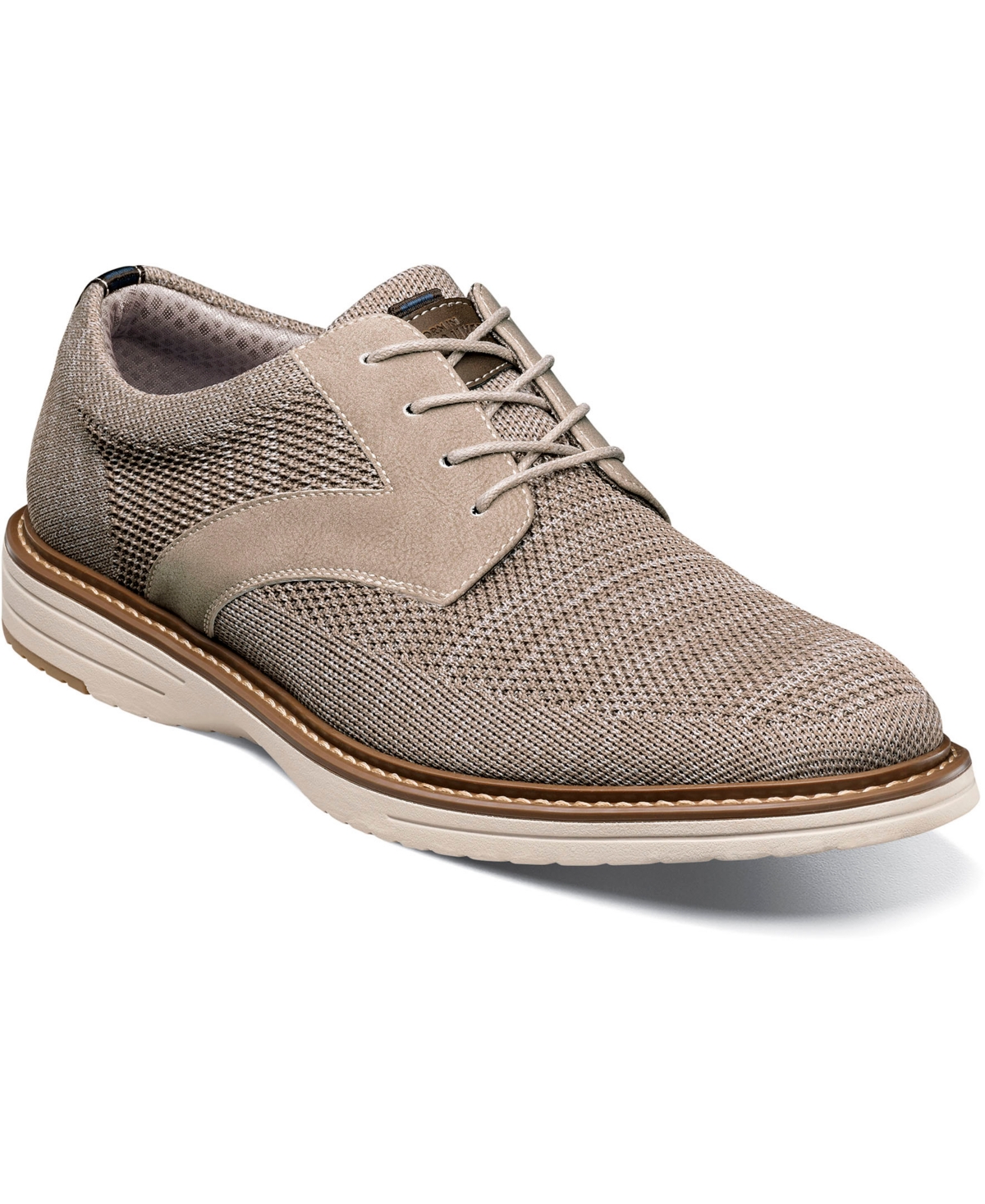Nunn Bush Men's Griff Knit Plain Toe Oxford In Taupe