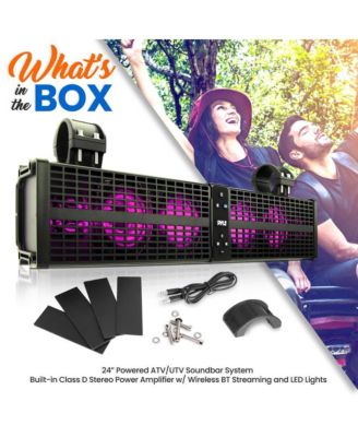 24" Powered ATV/UTV Soundbar System with Bluetooth & LED Lights