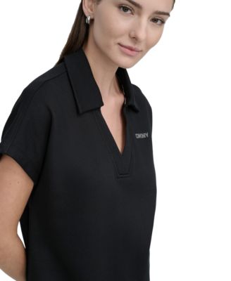 Women's Mini Stud Logo Short-Sleeve Dress