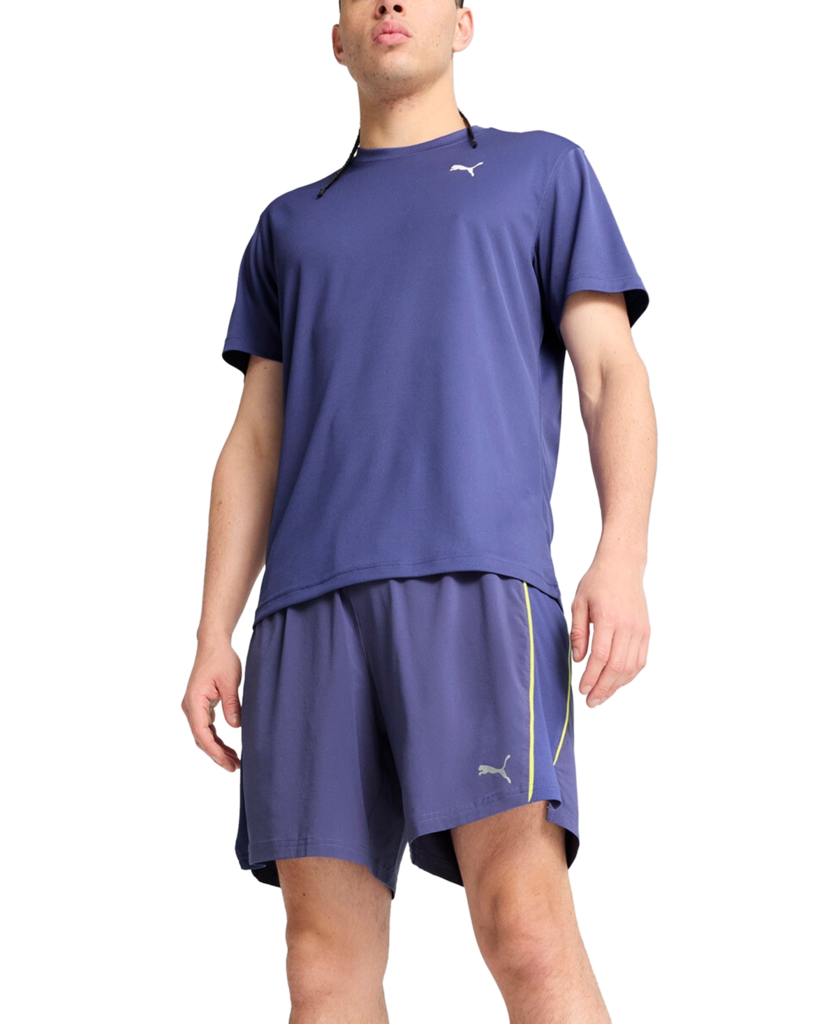 Puma Men's Run Velocity Piped 7" Shorts In Blue