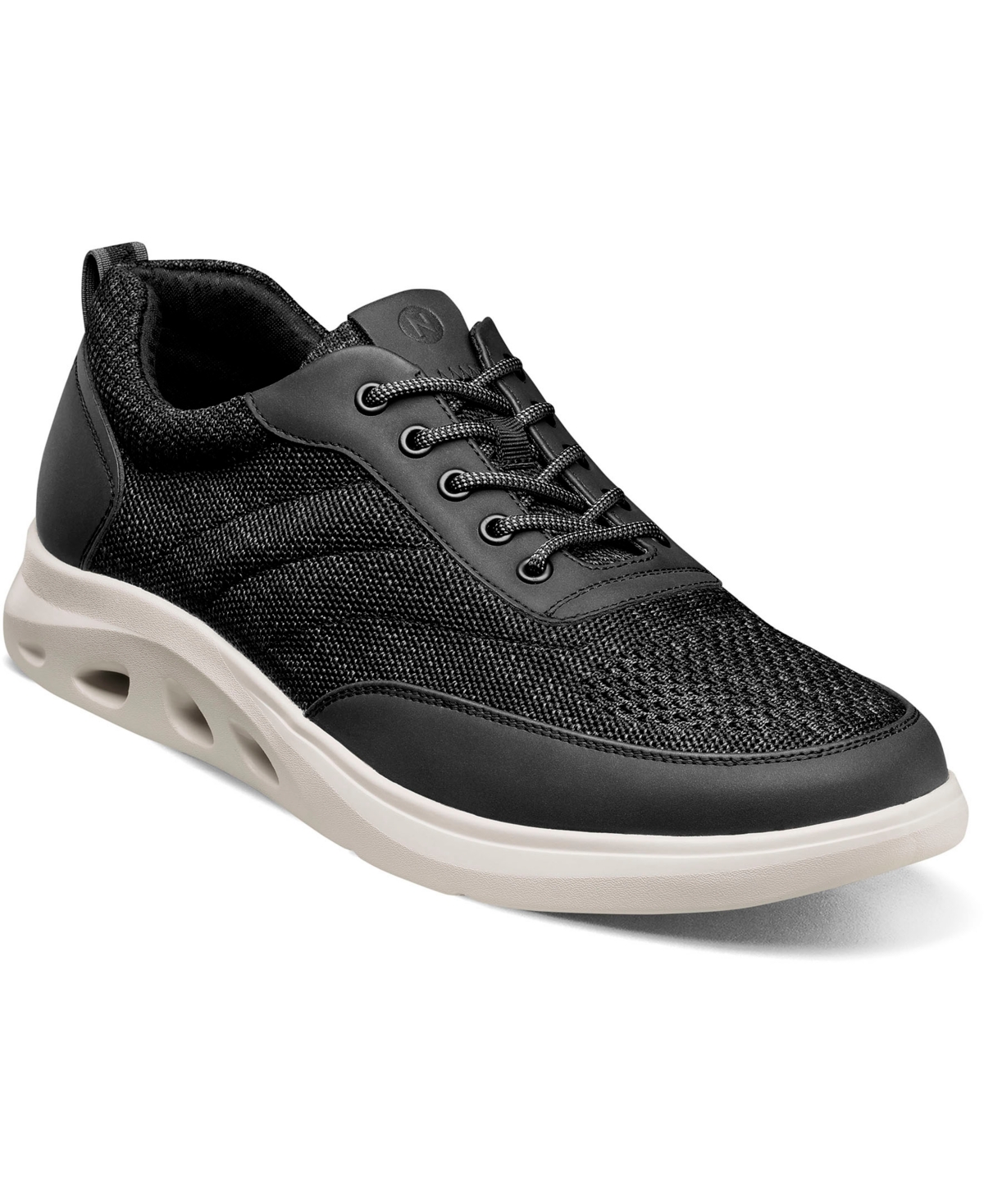 Nunn Bush Men's Ponte Knit Moc Toe Sneaker In Black