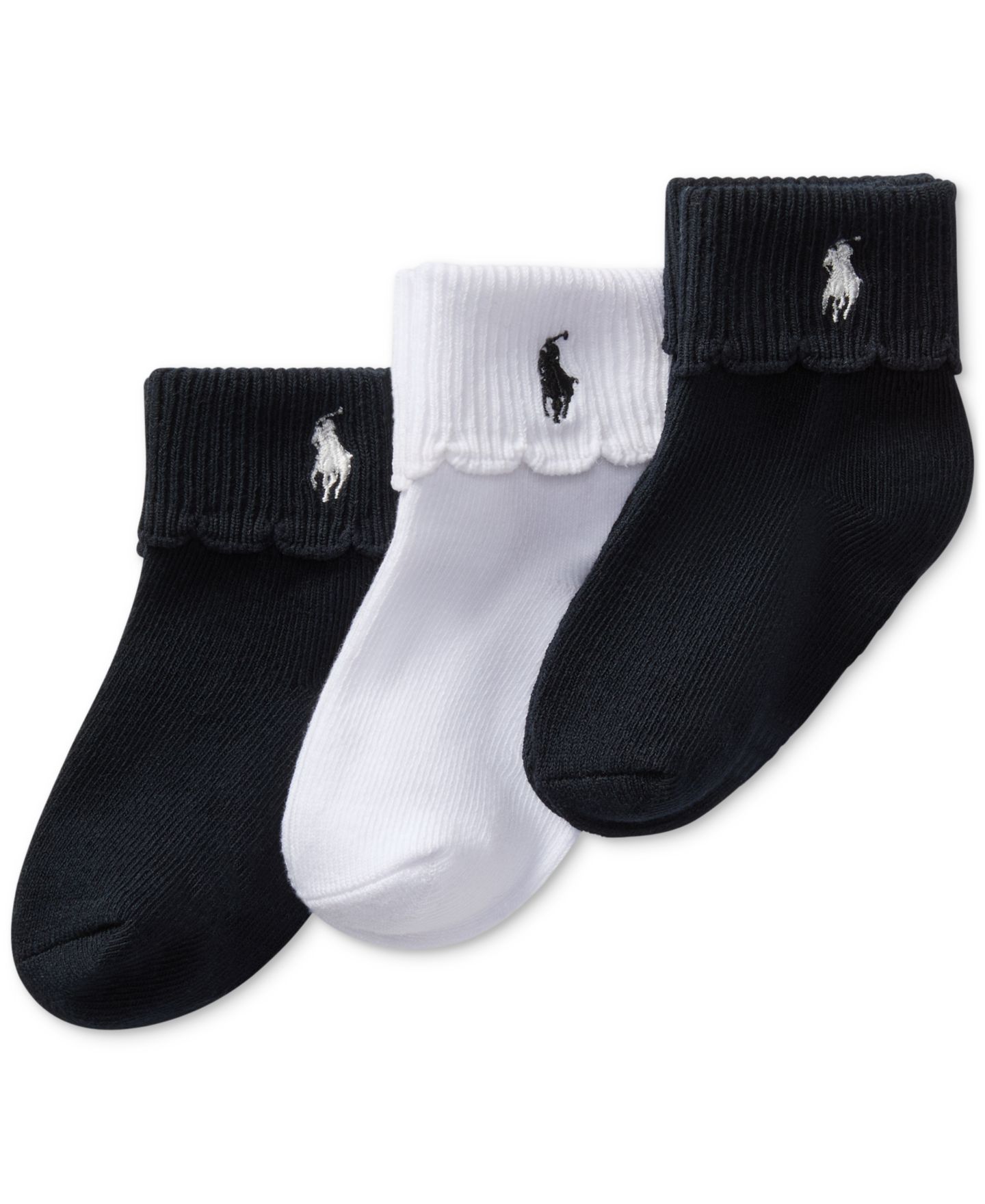 Поло Turn, с отворотом, фестончатый край, 3 шт. — Polo Ralph Lauren, цвет: Тёмный синий — фото 1
