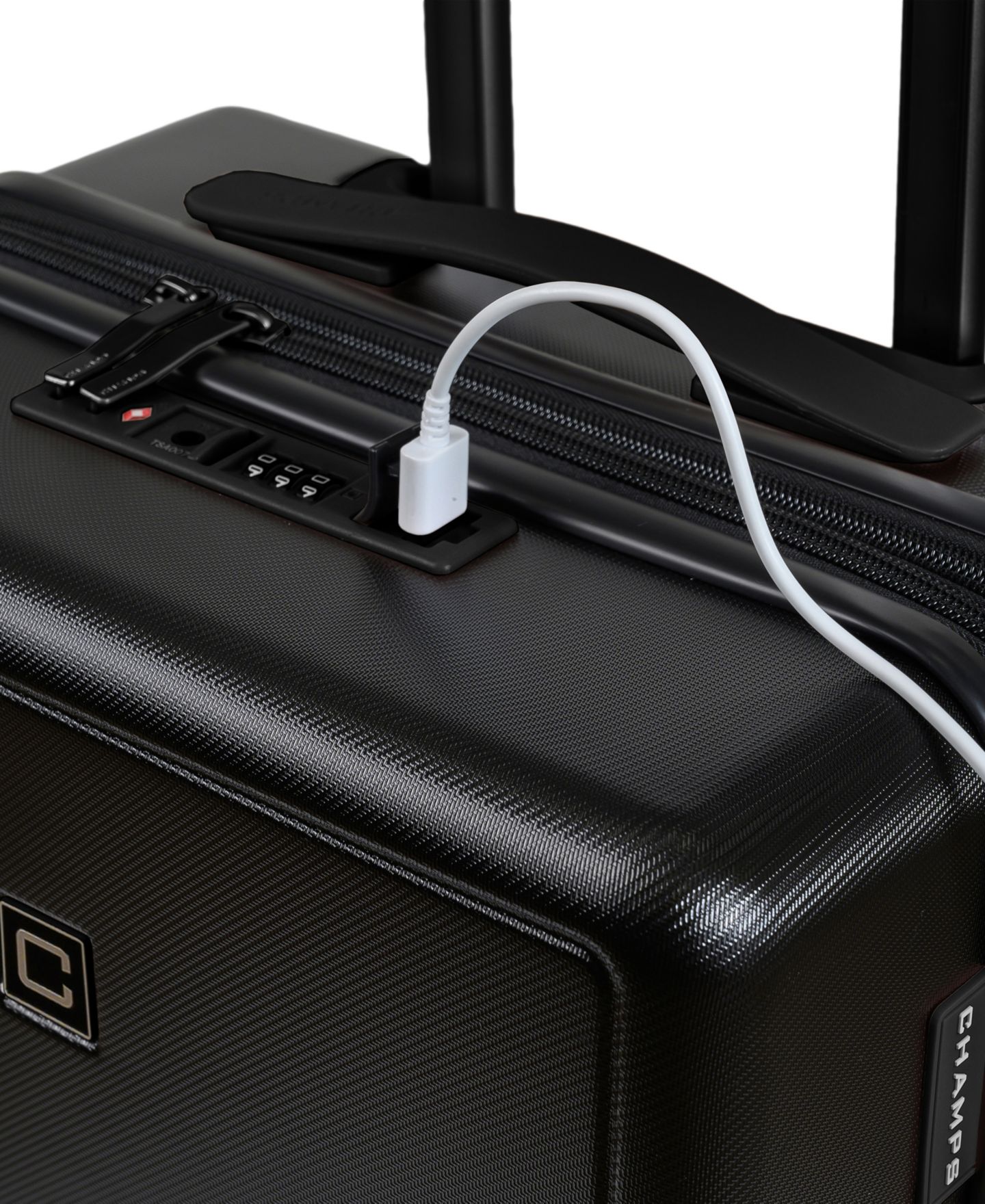 Чемоданы CHAMPS 3-Piece Vintage Muse Collection Hardside Luggage Set, цвет: Чёрный — фото 6