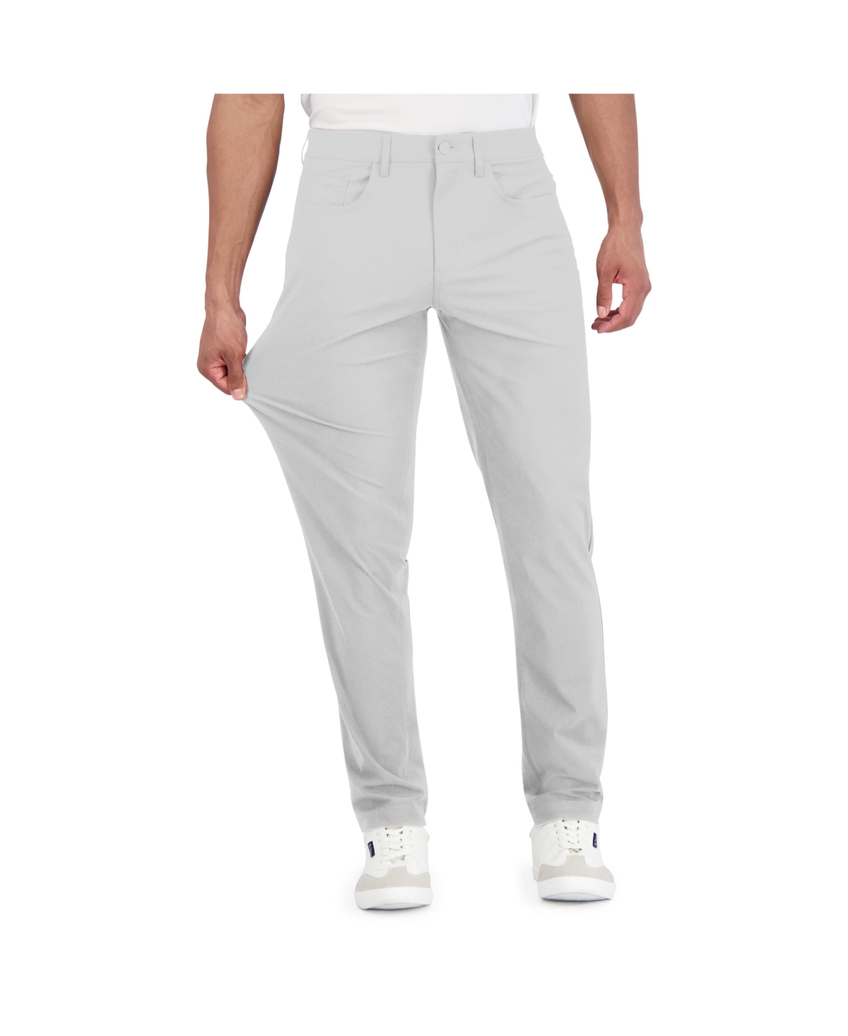 Ben Sherman Solid 4-way-stretch Tech Golf Pants In Light Gray
