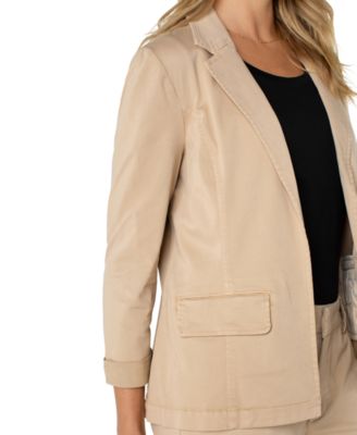Petite Fitted Open-Front Blazer