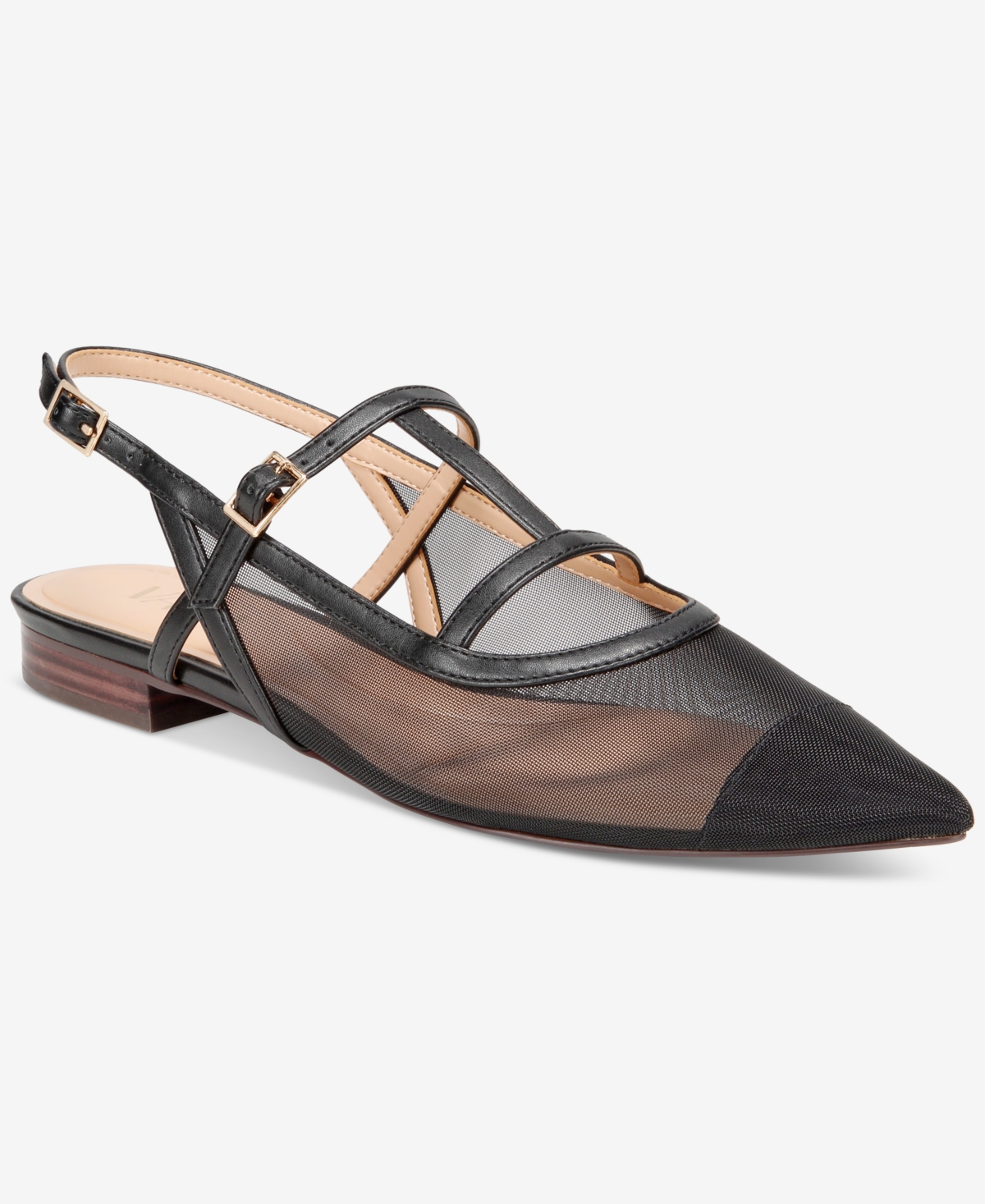 Women's Luna Slingback Flats - Extended Sizes 9-14 - Black