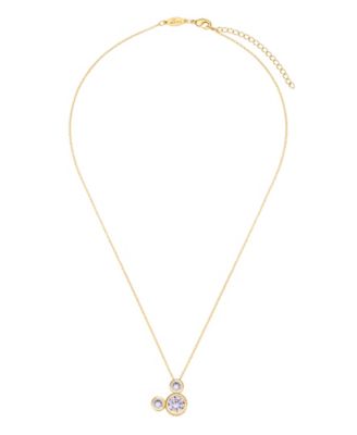 Cubic Zirconia Mickey Mouse Dream Birthstone Pendant Necklace