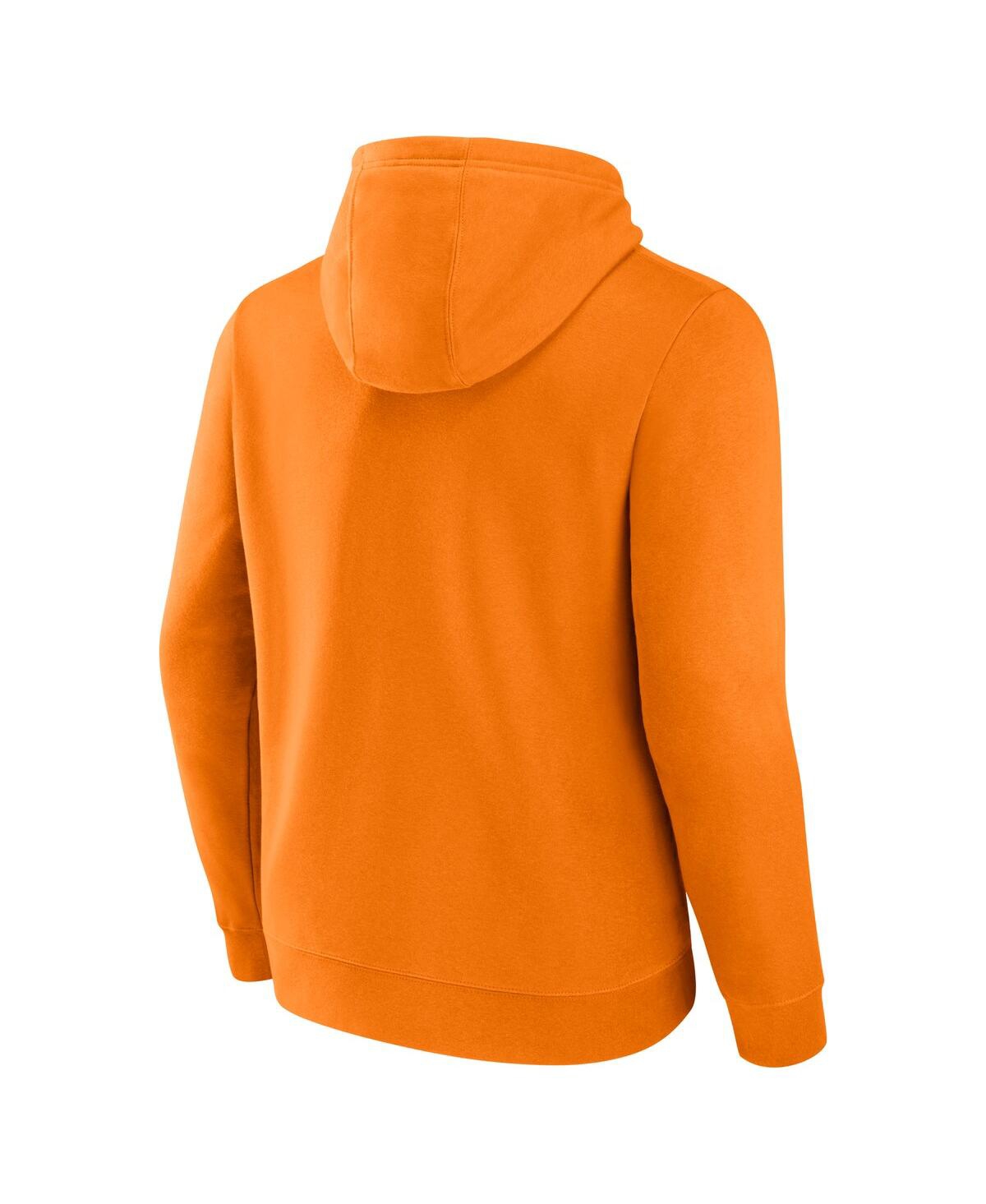 Fanatics Men's Tennessee Orange Tennessee Volunteers Iconic Fleece Down The Field Pullover Hoodie In Tennessee Orange