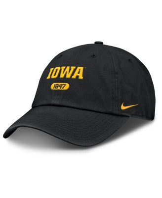 Nike - Men's Black Iowa Hawkeyes Club Adjustable Hat