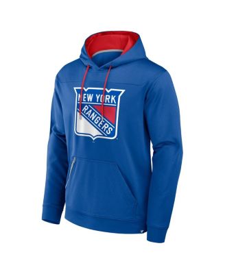 Men's Blue New York Rangers Defender Pullover Hoodie