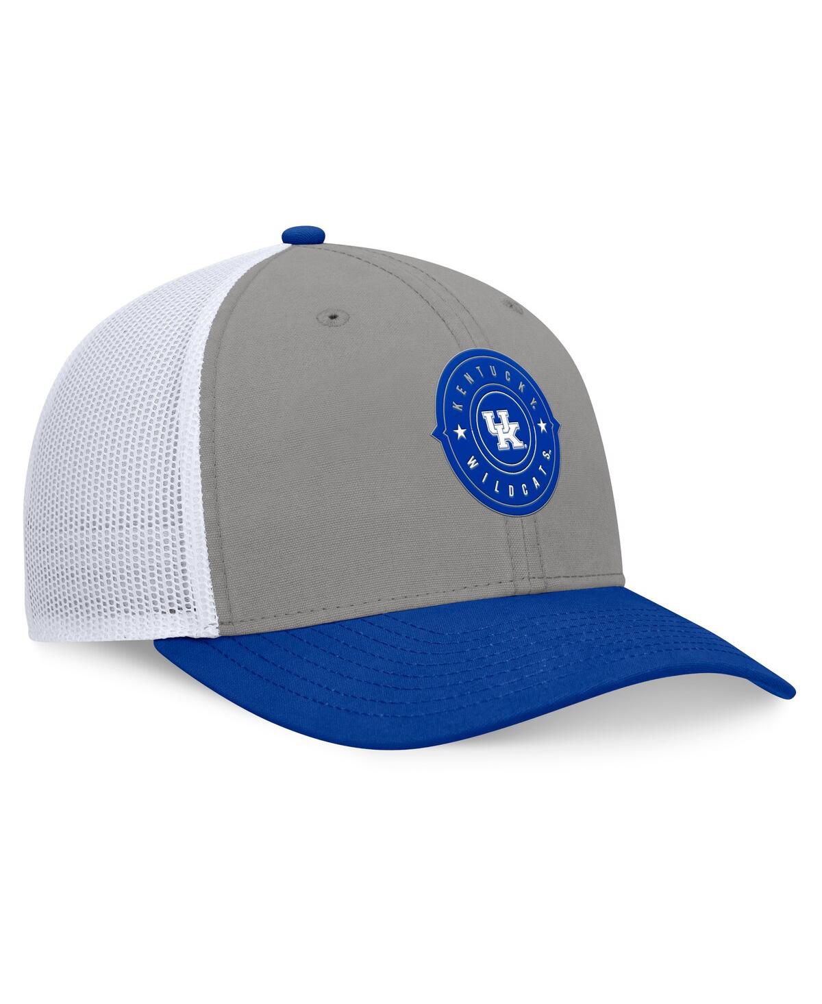 Top Of The World Men's Gray/royal Air Force Falcons Rob Trucker Adjustable Hat In Gray,royal