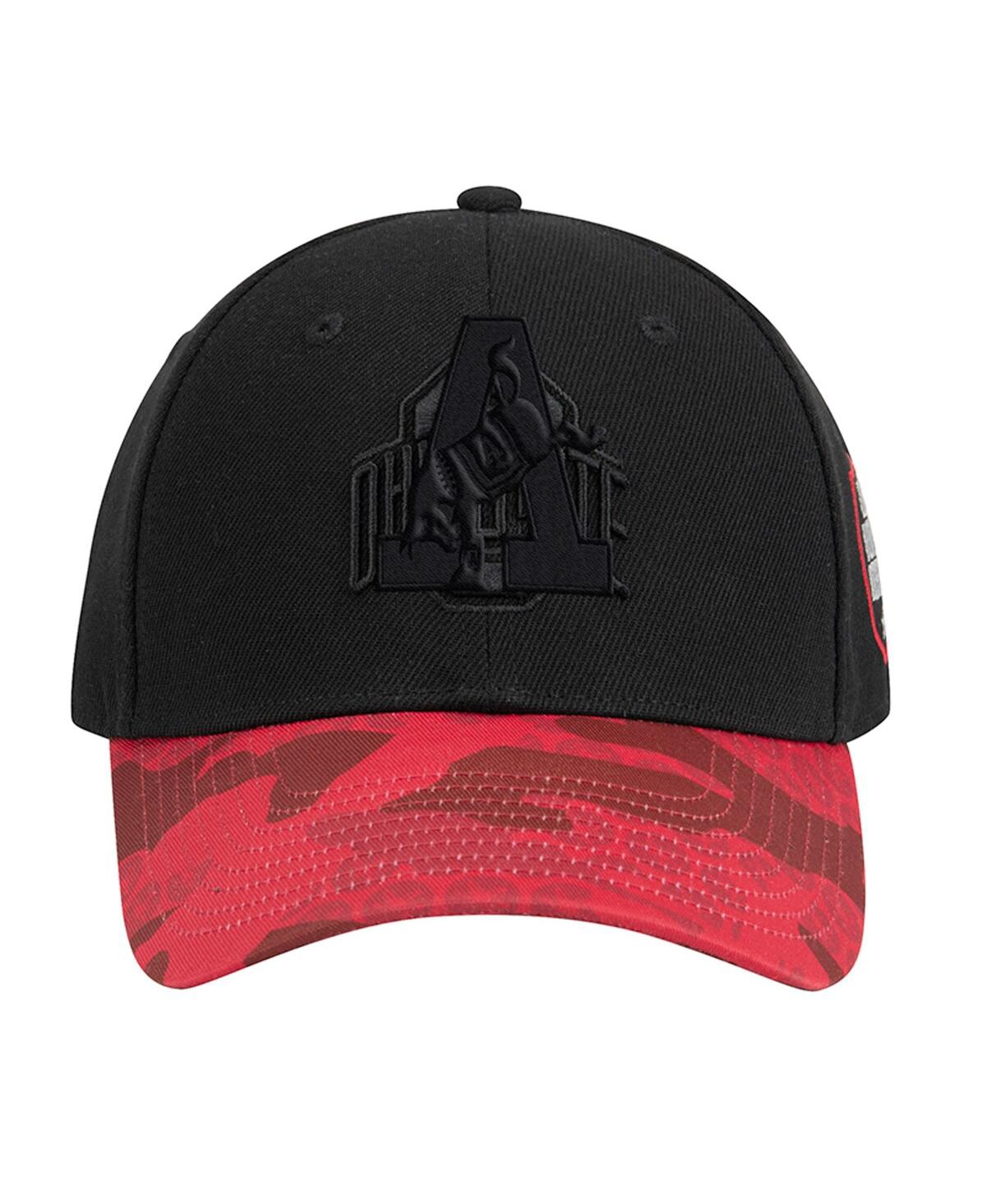 Colosseum Men's Black/scarlet Ohio State Buckeyes On Our Honor Adjustable Hat In Black,scarlet