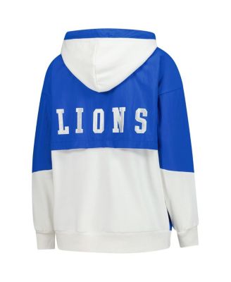 Women's White Detroit Lions Scrimmage Full-Zip Hoodie