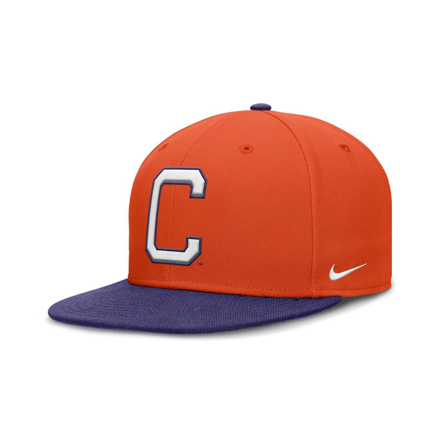 Мужская кепка Nike Orange/Purple Clemson Tigers Two-Tone Primetime Performance Fitted Hat — фото 1