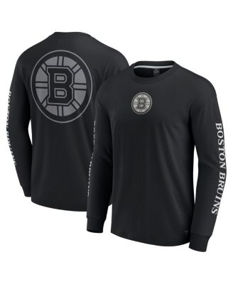 Fanatics - Men's Black Boston Bruins Elements Strive Long Sleeve T-Shirt