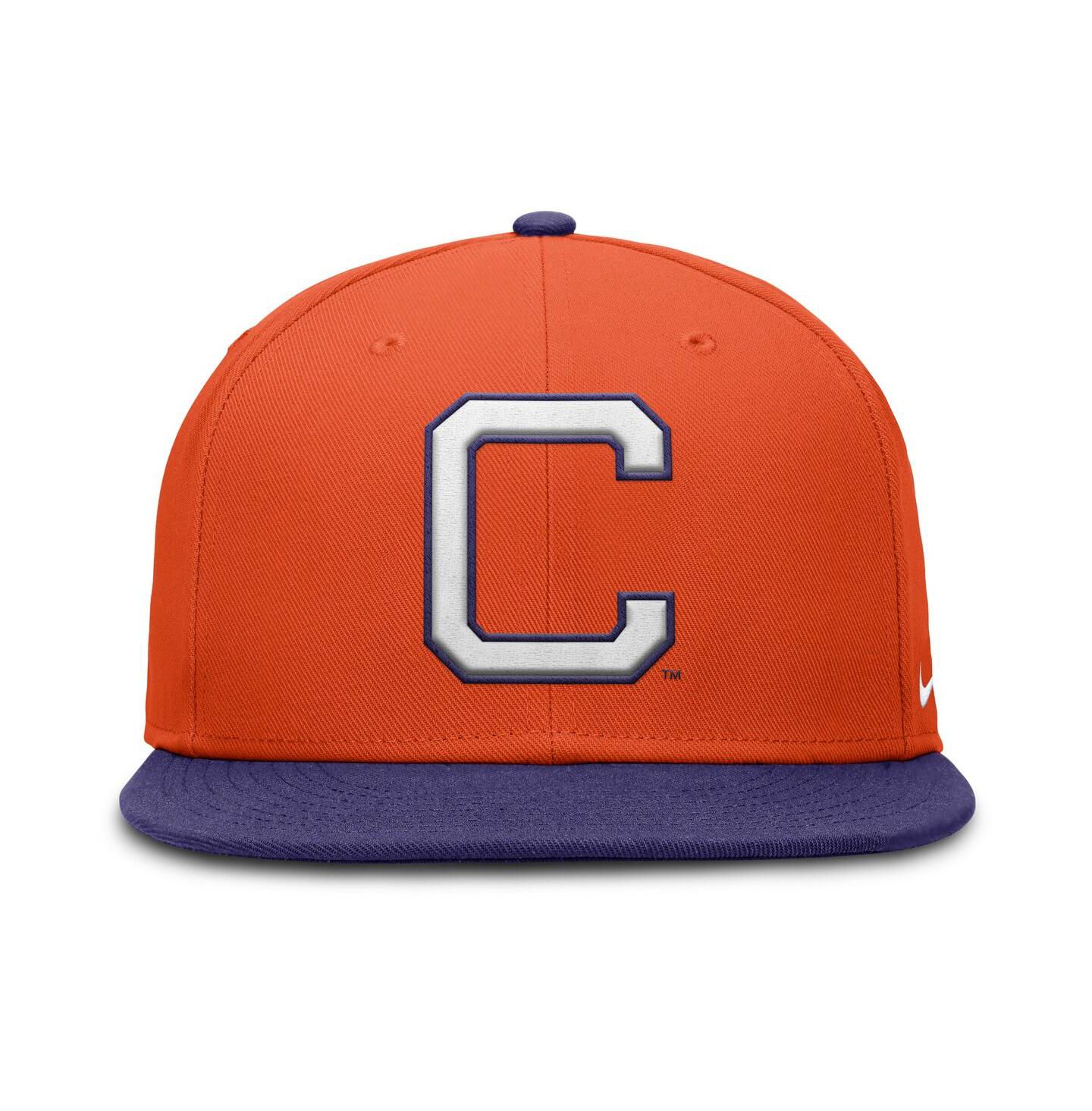 Мужская кепка Nike Orange/Purple Clemson Tigers Two-Tone Primetime Performance Fitted Hat — фото 4