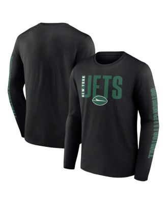 Fanatics - Men's Black New York Jets Vision Long Sleeve T-Shirt