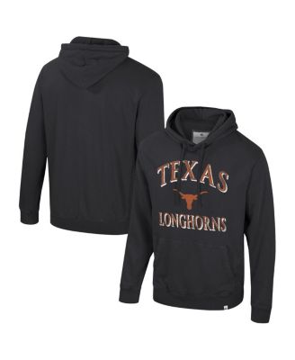 Colosseum - Men's Black Texas Longhorns Big Tall Cap E-Tan Pullover Hoodie
