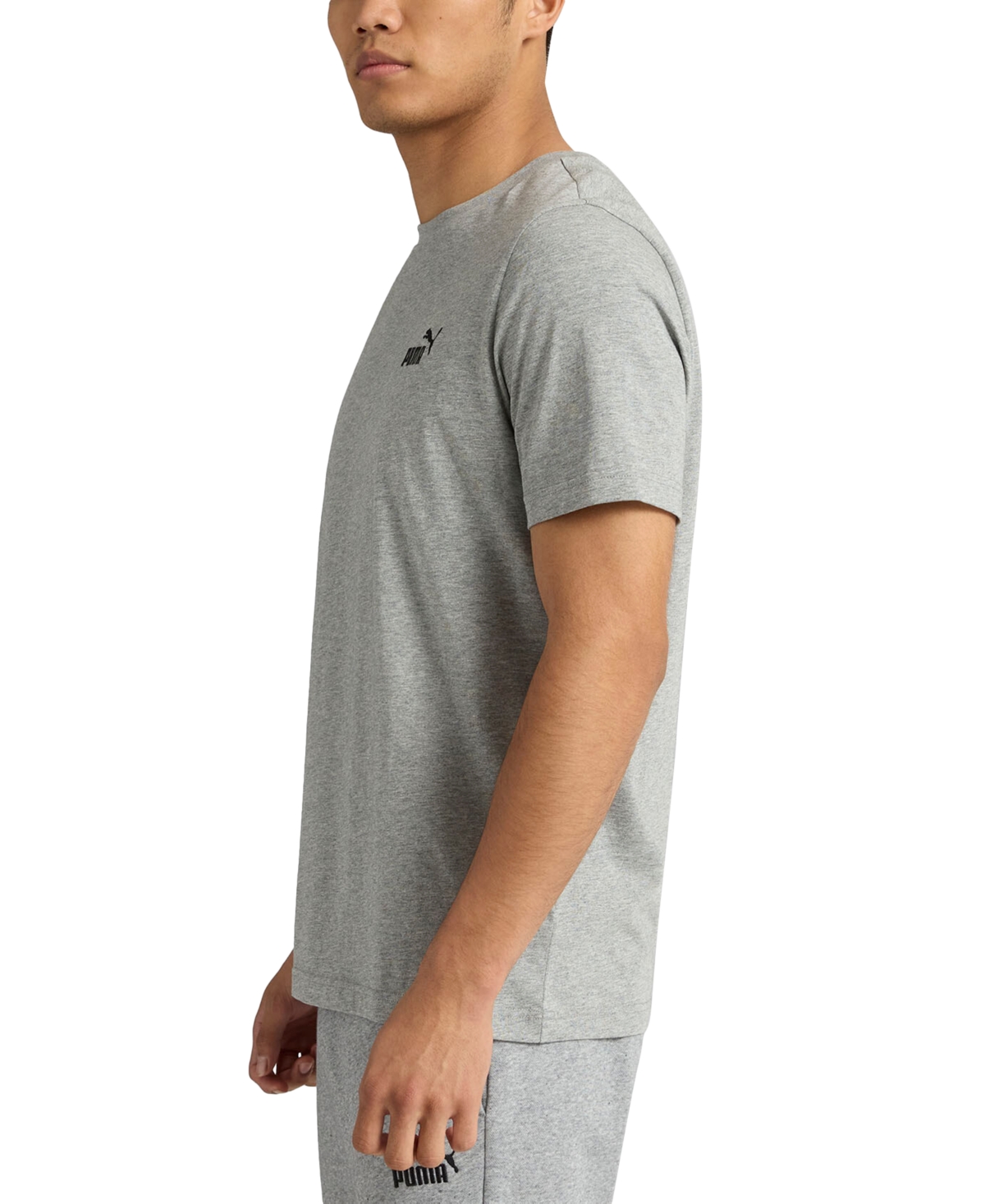 Puma Essentials Small No. 1 Logo Men's T-shirt In Grey