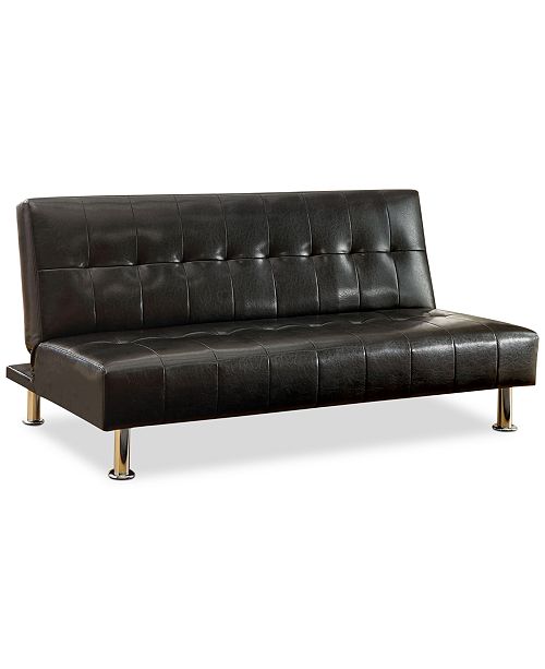 Furniture Grandview Faux Leather Futon, Quick Ship Furniture Macy's