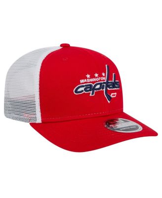 Men's Red/White Washington Capitals Core Trucker 9SEVENTY Stretch-Snap Hat
