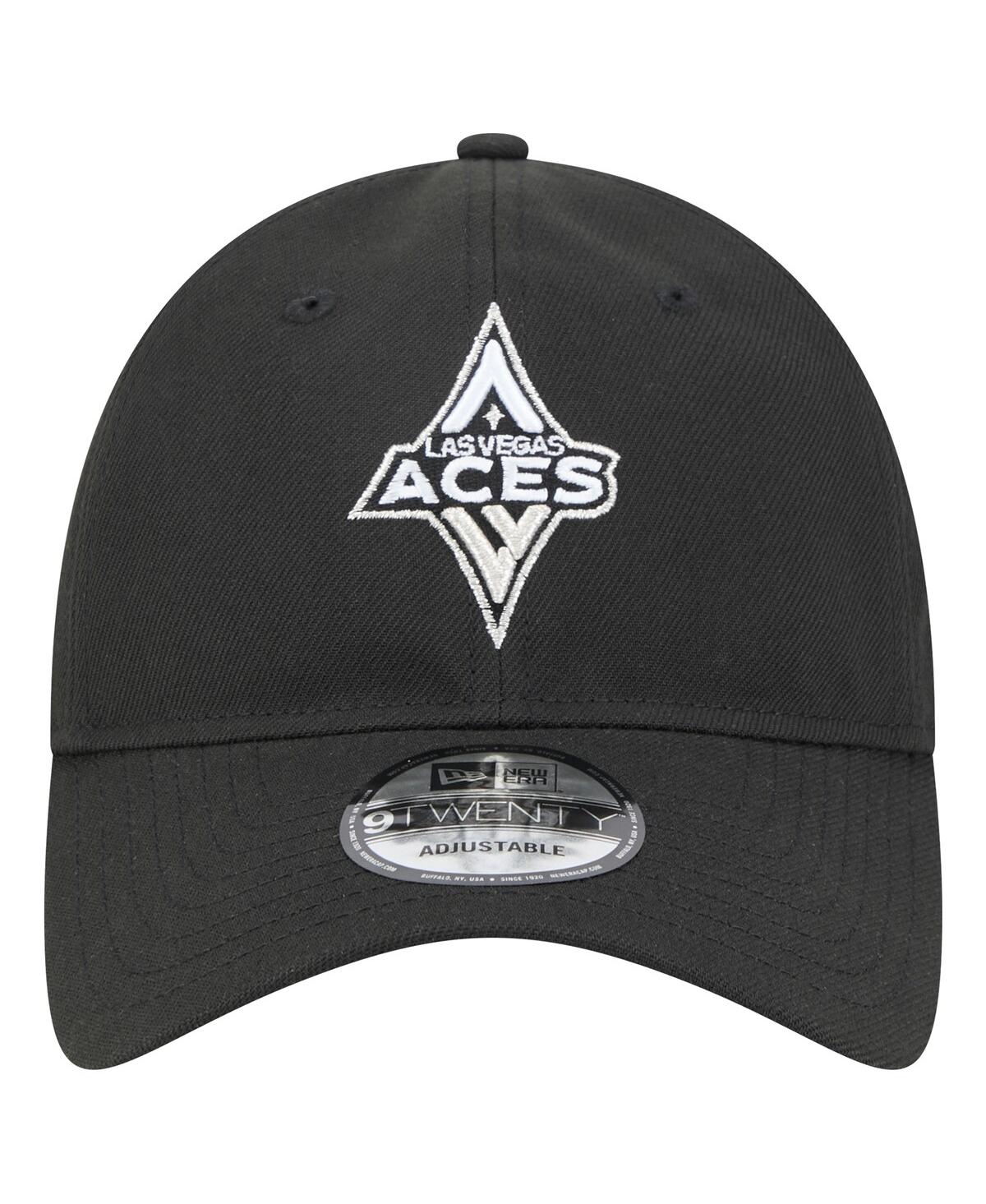 New Era Men's And Women's Black Las Vegas Aces Core Logo 9twenty Adjustable Hat In Black