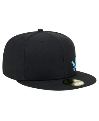 Men's Black Detroit Lions Flawless 59FIFTY Fitted Hat
