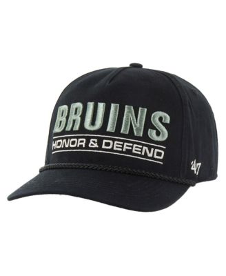 Men's Black Boston Bruins OHT Military Appreciation Homeland Honor and Defend Hitch Adjustable Hat