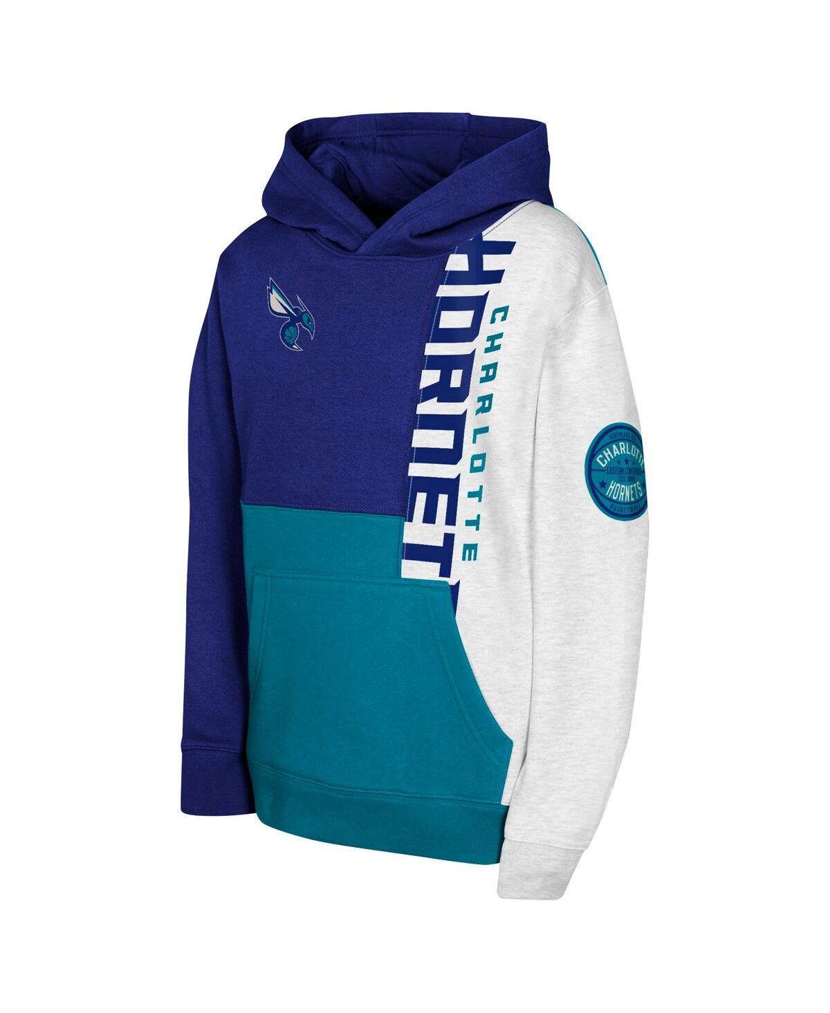 Outerstuff Big Boys And Girls Purple Charlotte Hornets Splash Pullover Hoodie In Purple