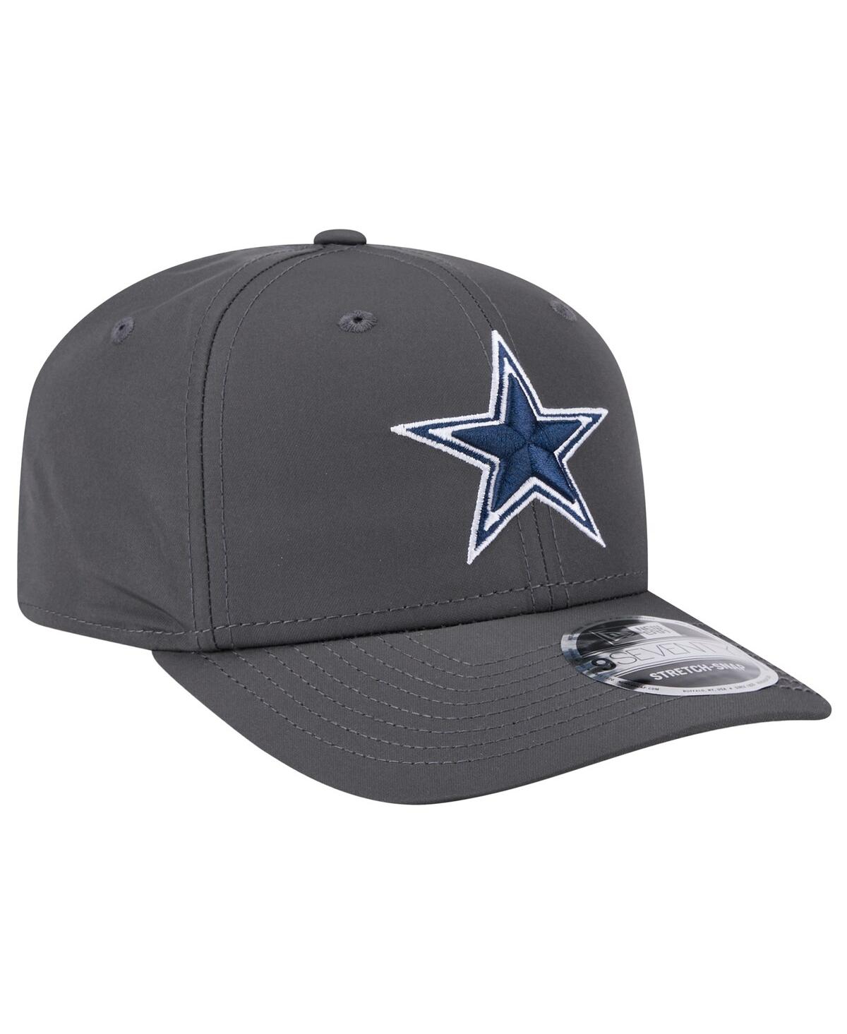 NEW ERA MEN'S GRAPHITE DALLAS COWBOYS MAIN 9SEVENTY STRETCH-SNAP HAT 