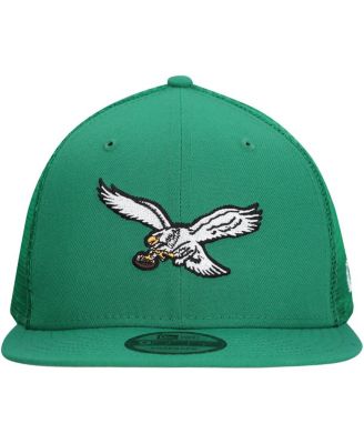 Men's Kelly Green Philadelphia Eagles Throwback Main Trucker 9FIFTY Snapback Hat