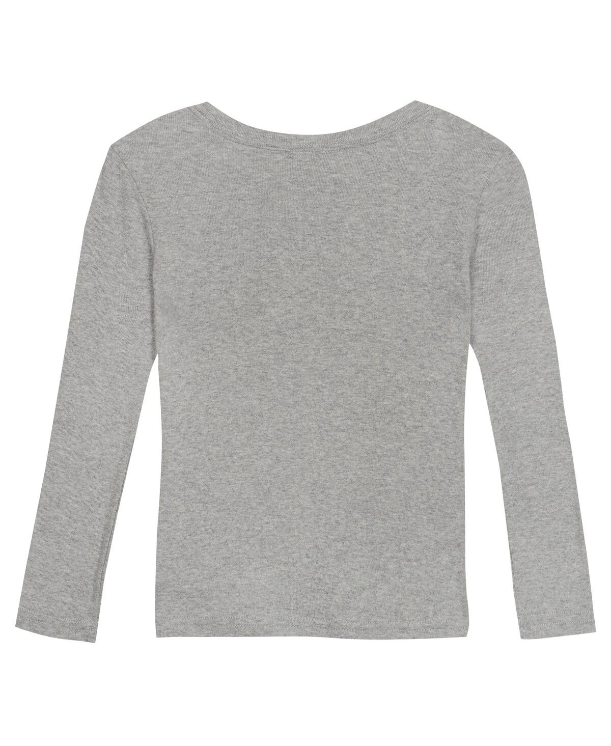 Outerstuff Big Boys And Girls New York Giants Long Sleeve T-shirt And Pants Sleep Set In Heather Gray