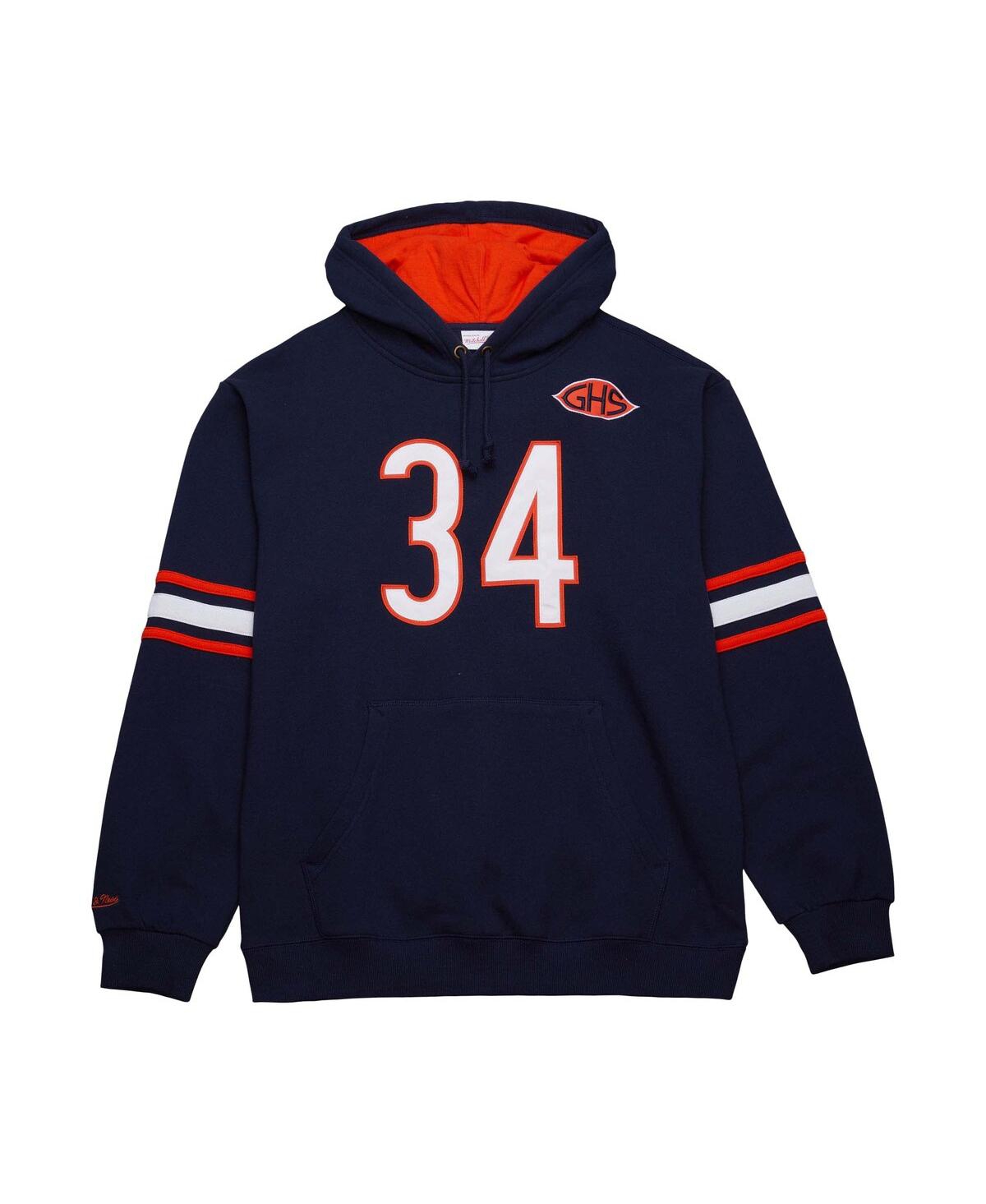 Mitchell & Ness Men's Walter Payton Navy Chicago Bears Retired Player Name Number Pullover Hoodie In Navy