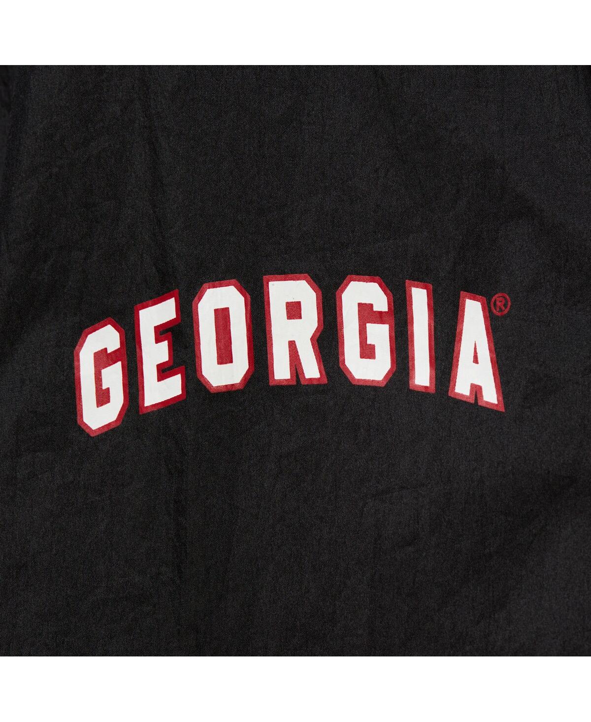 Mitchell & Ness Men's Black Georgia Bulldogs Anorak Vintage Logo Half-zip Hoodie Jacket In Black