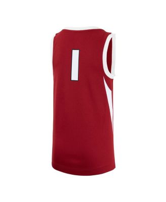 Big Boys and Girls 1 Crimson Arkansas Razorbacks Replica Basketball Jersey