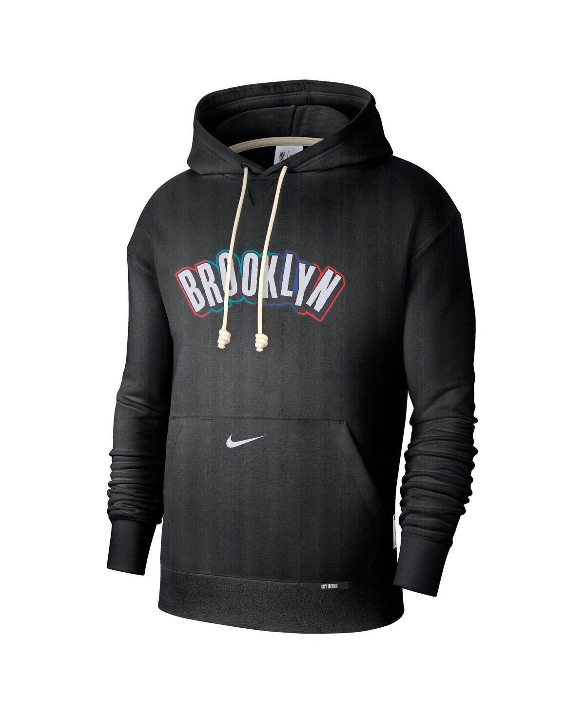 Nike Men's Black Brooklyn Nets 2024/25 City Edition Courtside Standard Issue Pullover Hoodie In Black