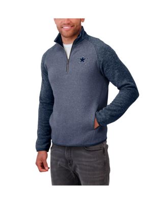 Men's Navy Dallas Cowboys Tonal Quarter-Zip Jacket