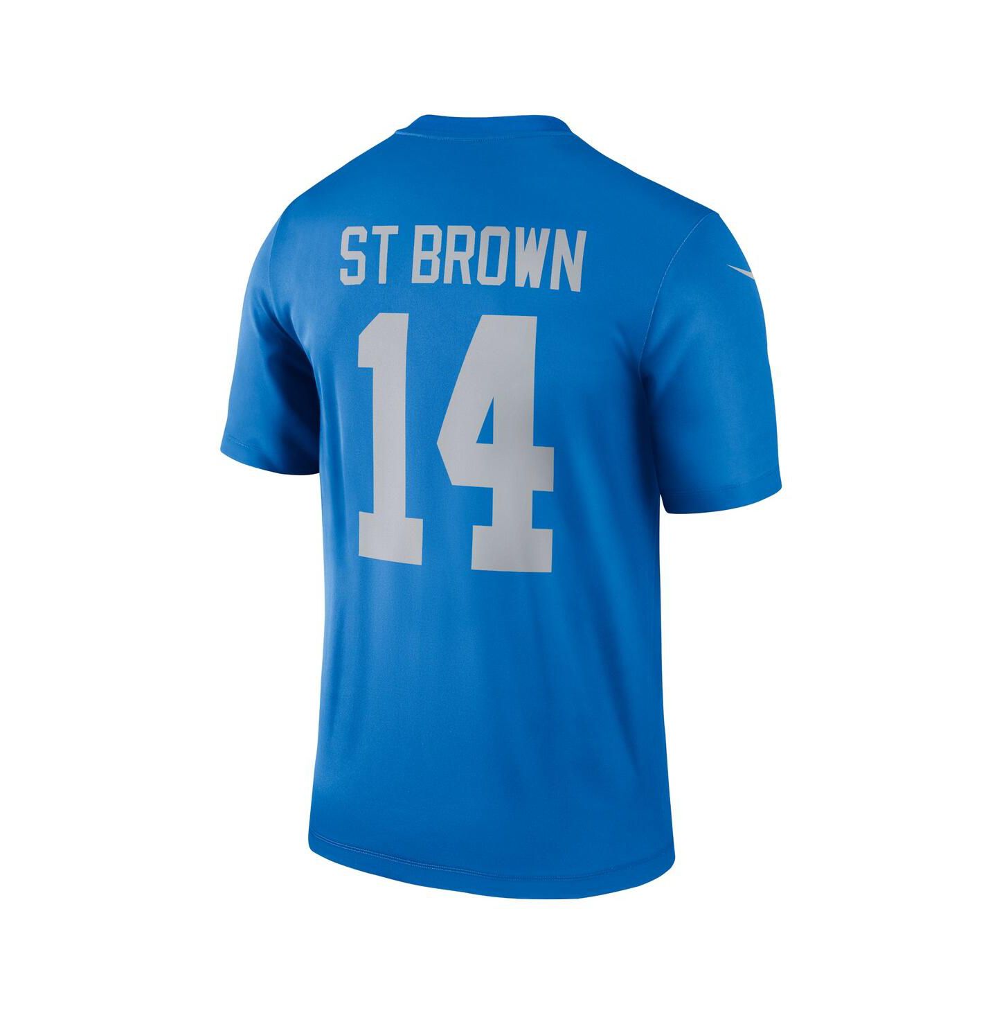 Мужской топ Nike Amon-Ra St. Brown Blue Detroit Lions Alternate Legend Player Performance — фото 2