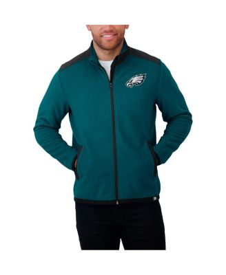 Men's Kelly Green Philadelphia Eagles Color Block Polar Fleece Full-Zip Jacket