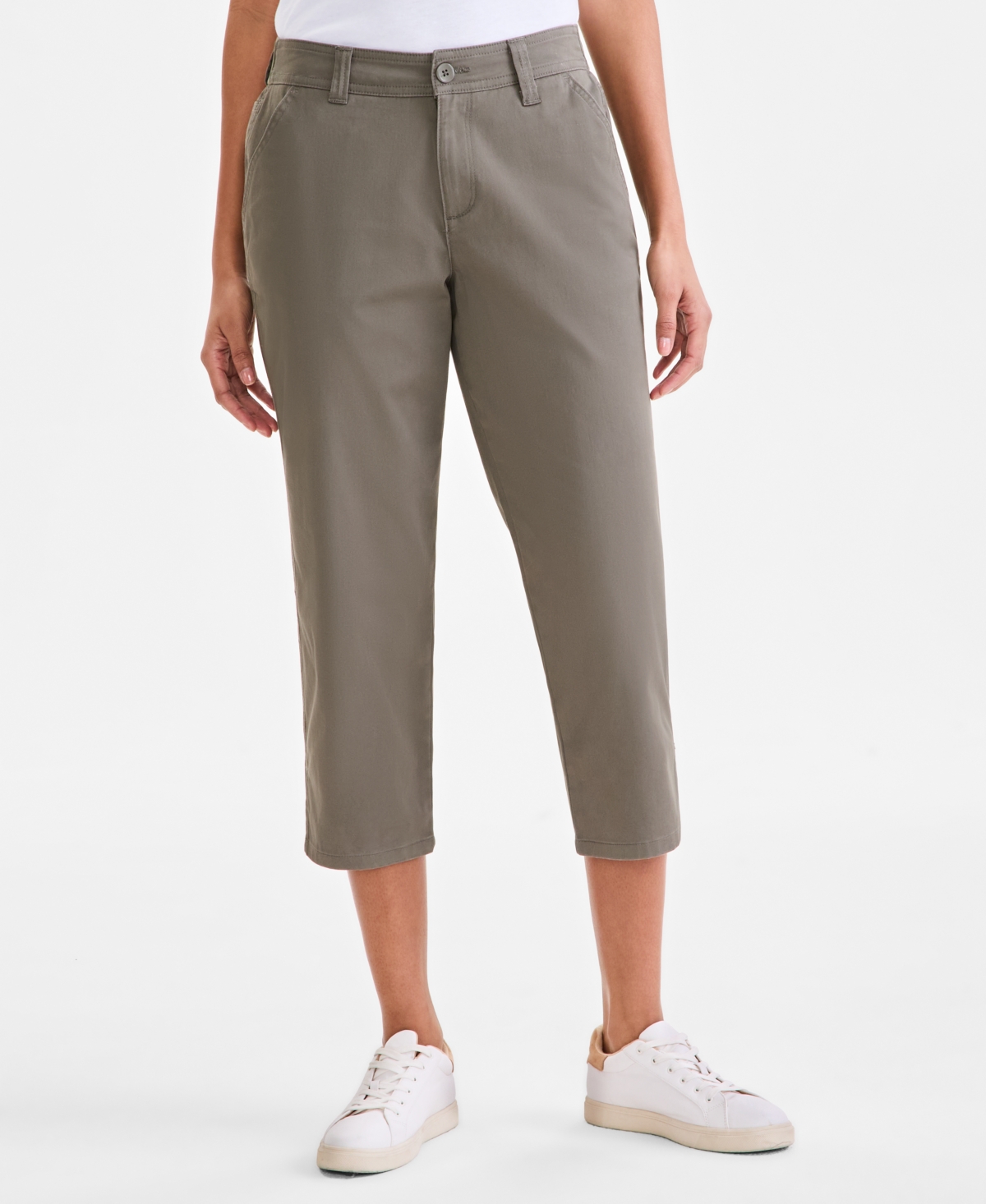 Style & Co Women's Mid-rise Comfort Waist Capri Pants, Regular & Petite, Exclusively At Macy's In Olive