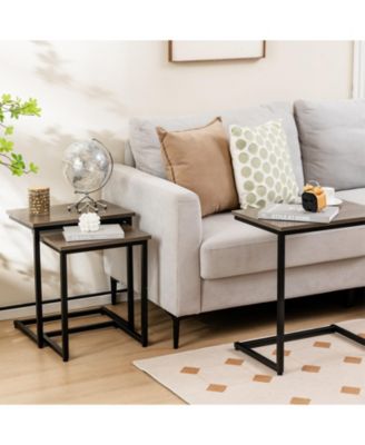 3 Pieces Multifunctional End Table Set