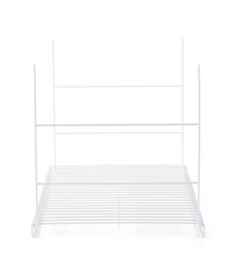 24 In Universal Closet Steel Wire Added Storage Hanging Shelf, White