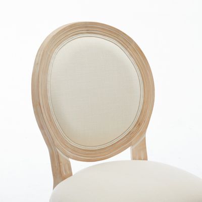 Set of 2 Counter Stools – Solid Wood French Country Chairs with Upholstered Cushions and Backrest