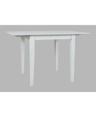 1-Piece Wire-Brushed Acacia Drop-Leaf Table with Coastal Finish Dining Table