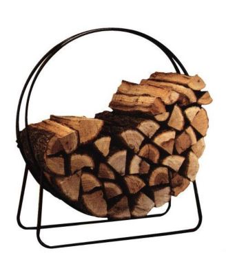 Round Circular Hoop Firewood Log Storage Rack for Indoor/Outdoor Use