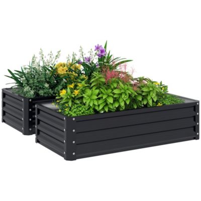 Raised Garden Bed Vegetable Planter Flower Gardening Box Patio
