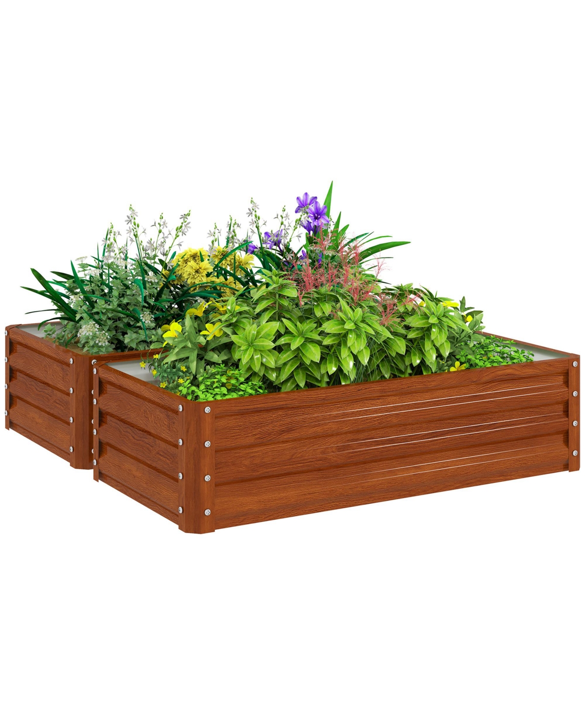 Raised Garden Bed Vegetable Planter Flower Gardening Box Patio - Green