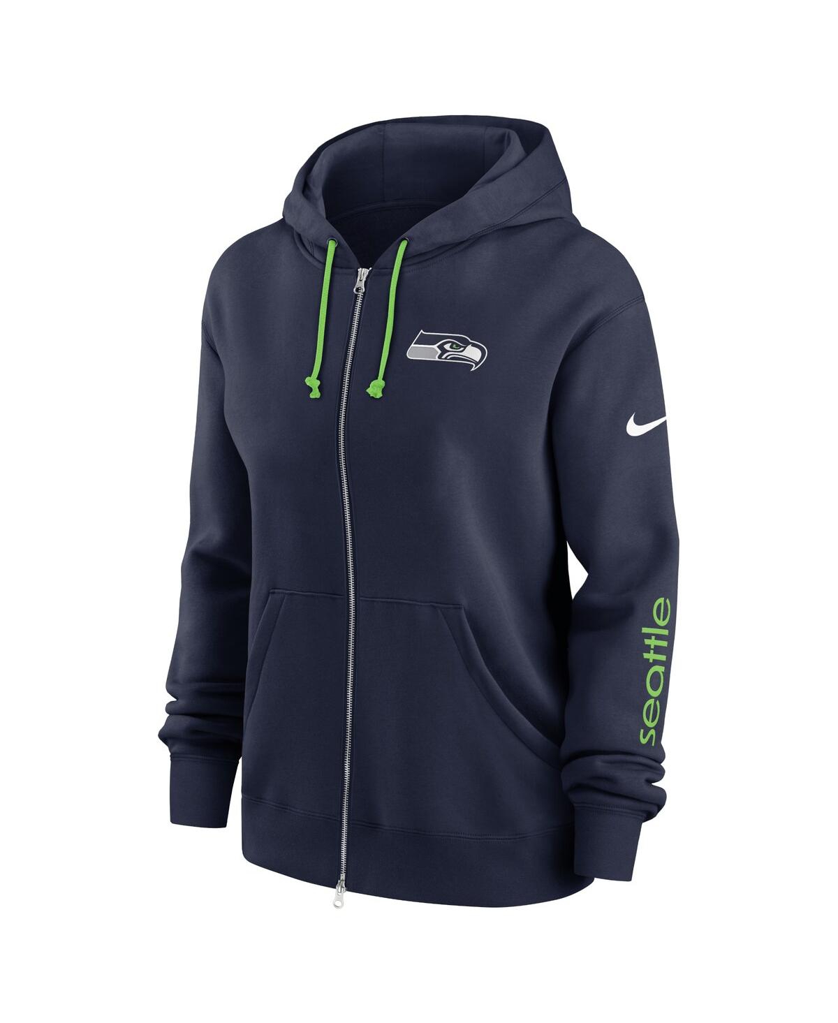 Nike Women's College Navy Seattle Seahawks Phoenix Hoodie Full-zip Sweatshirt In College Navy