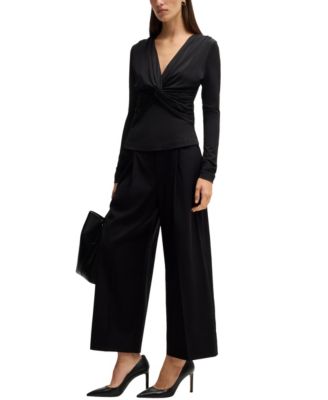 Women's Regular-Fit High-Waisted Trousers