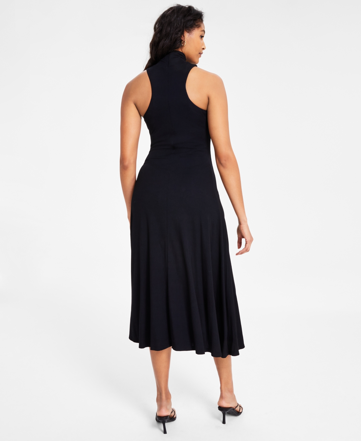BAR III WOMEN'S MOCK-NECK A-LINE SLEEVELESS DRESS, EXCLUSIVELY AT MACY'S 